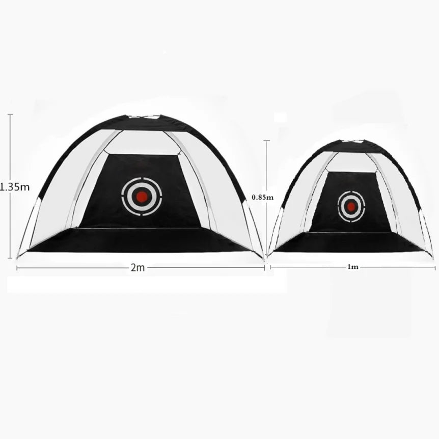XC LOHAS Waterproof Foldable Golf Hitting Cage - Indoor and Outdoor Training Aid with Practice Mats and Grassland Pad Set (1M & 2M)