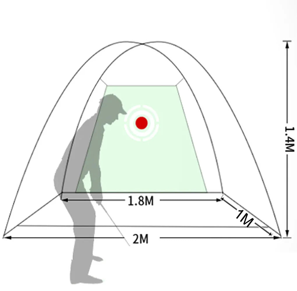 2M Portable Golf Training Aid - Pop-Up Detachable Chipping Tent Cage for Pitching and Hitting - Outdoor Putter Accessories with Drop Shipping Available