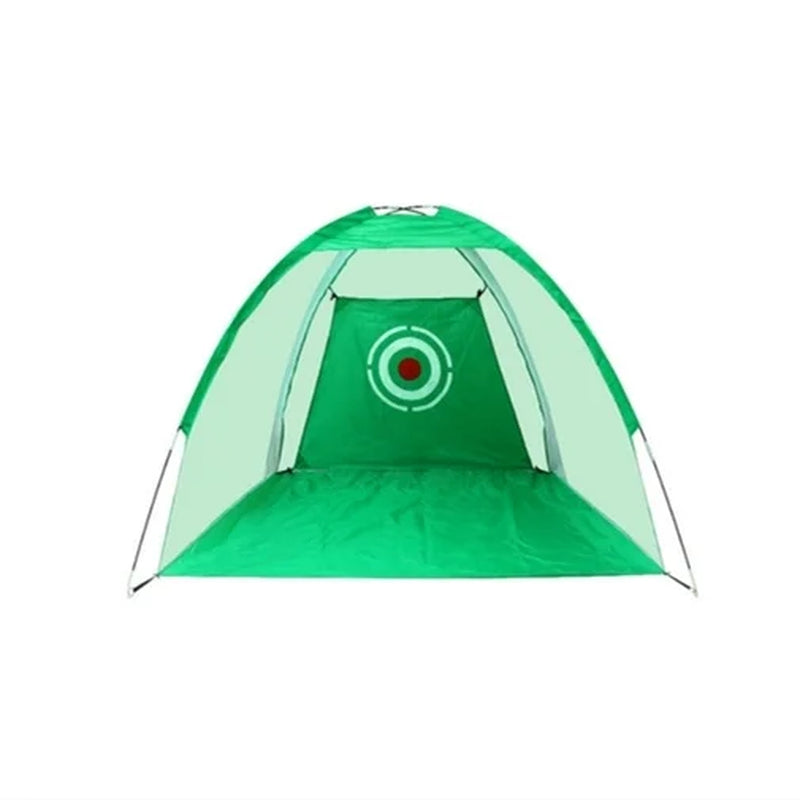 XC LOHAS Waterproof Foldable Golf Hitting Cage - Indoor and Outdoor Training Aid with Practice Mats and Grassland Pad Set (1M & 2M)