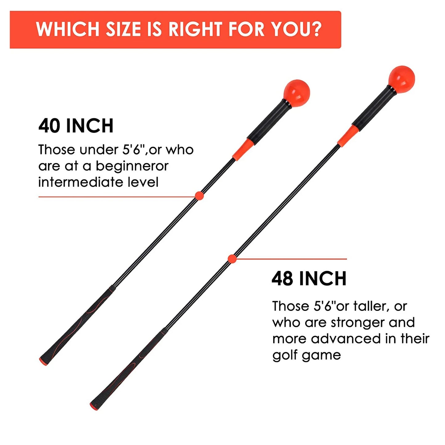 Professional Golf Swing Training Aid - Adjustable Practice Rod and Warm-Up Stick (40/48 Inches) for Enhanced Performance