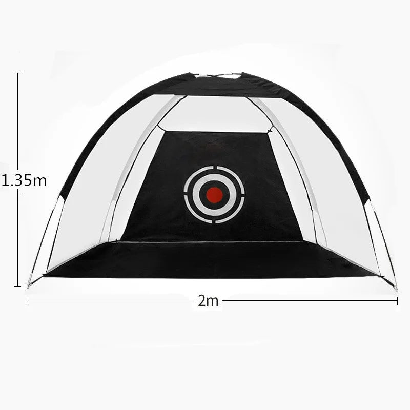 XC LOHAS Waterproof Foldable Golf Hitting Cage - Indoor and Outdoor Training Aid with Practice Mats and Grassland Pad Set (1M & 2M)