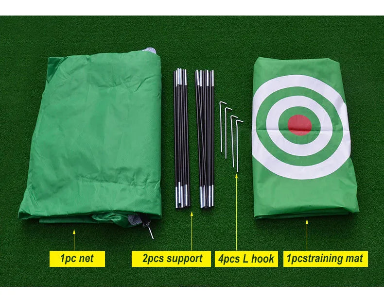 3M Men Standing Bag Hitting Target Tent Driving Swing Tent Golf Hole No Magnetic Golf Ball Practice Training Hit Net Cage XA147A