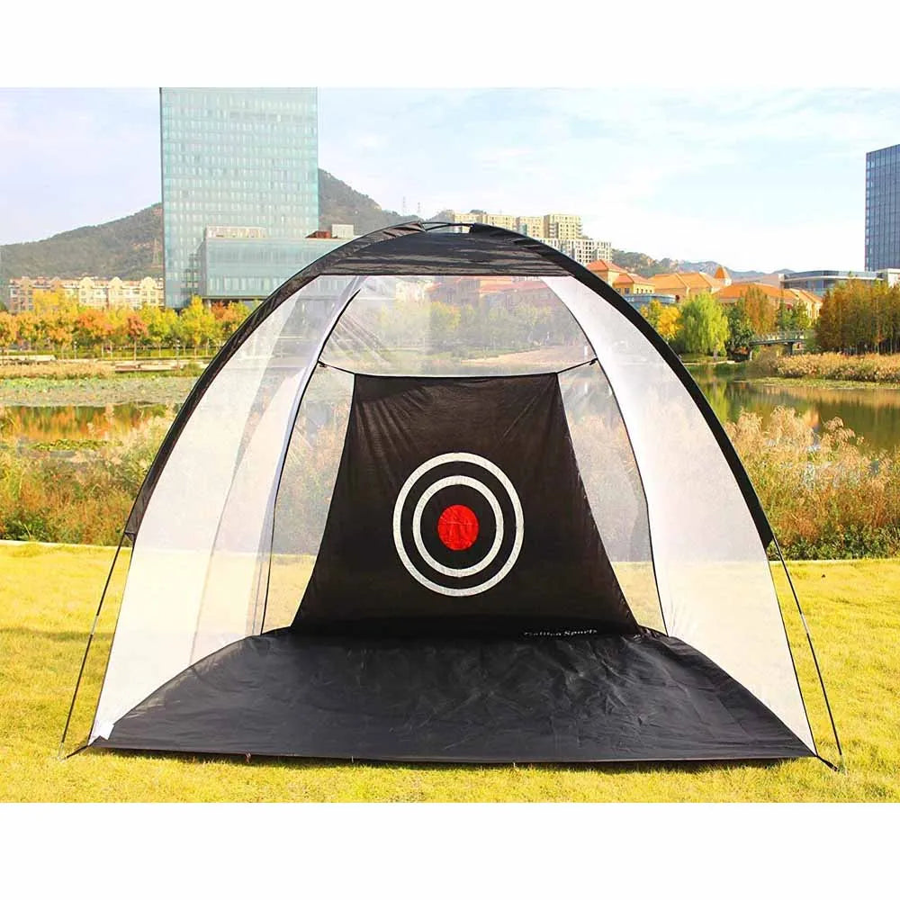 2M Black Golf Nets for Backyard Golf Practice Net Golf Hitting Net Training Aids with Target Cloth and Carrying Bag