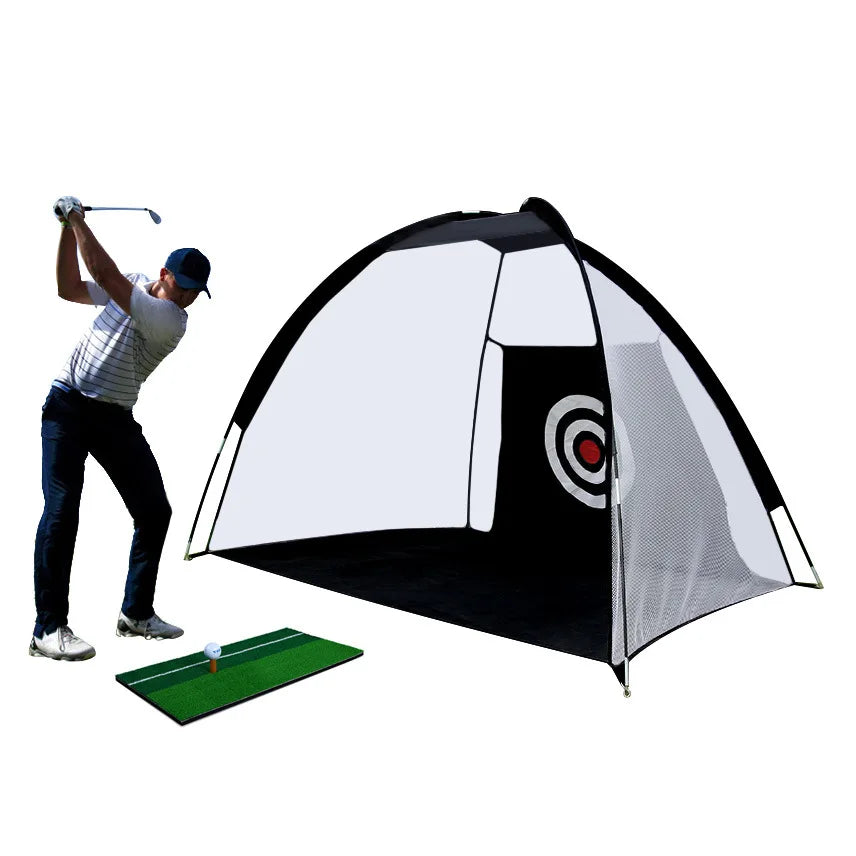2M Golf Practice Net Tent Strike Cage Outdoor Indoor Grassland Mesh Mat Garden Golf Training Equipment Golf Supplies