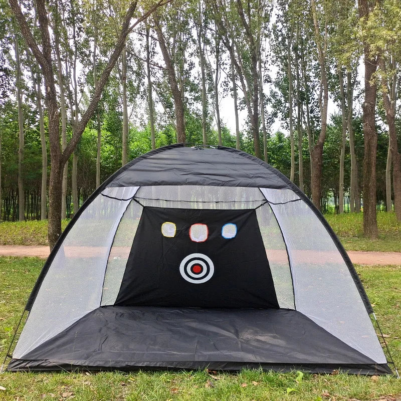 3M Golf Practice Training Batting Net Cage Indoor Outdoor Batting Target Tent Driving Swing Tent Portable Golf Training Tent Set