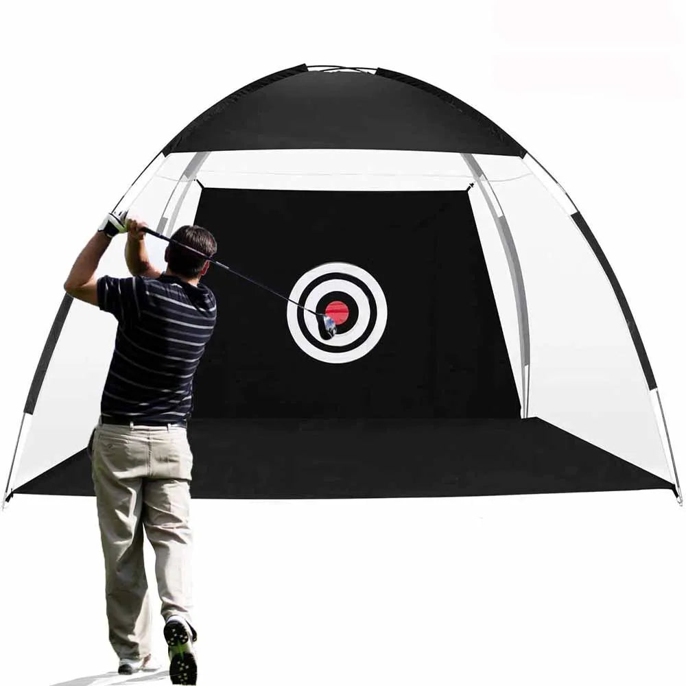 2M Black Golf Nets for Backyard Golf Practice Net Golf Hitting Net Training Aids with Target Cloth and Carrying Bag