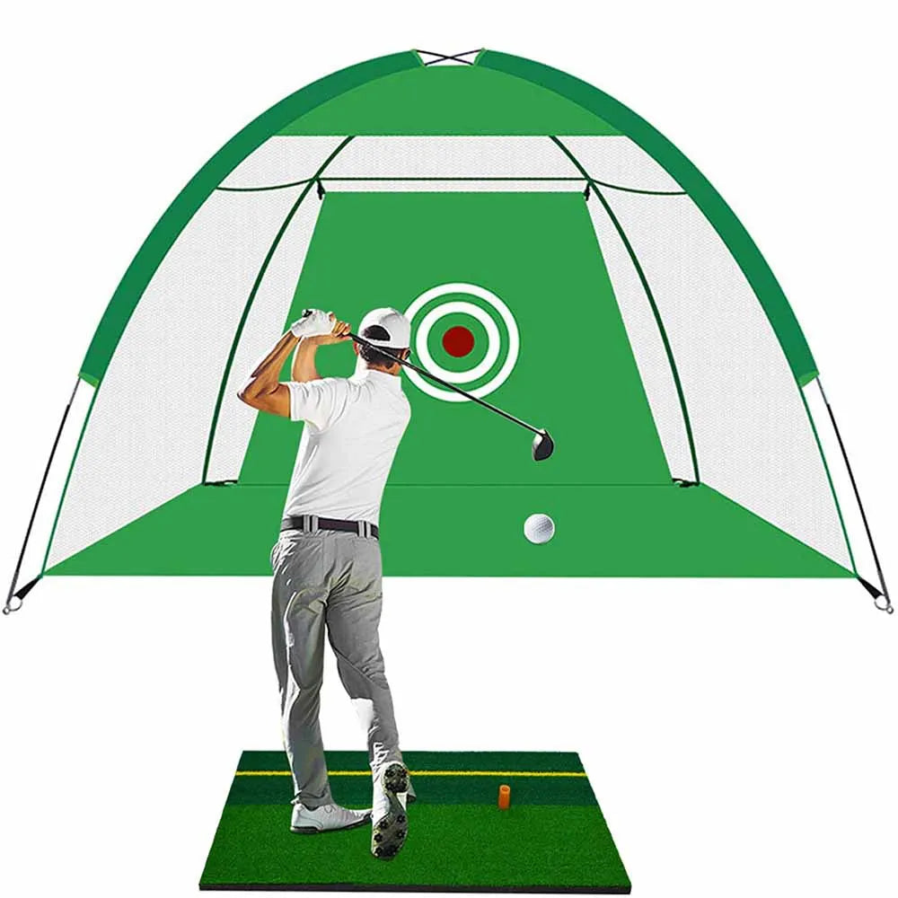 2M Black Golf Nets for Backyard Golf Practice Net Golf Hitting Net Training Aids with Target Cloth and Carrying Bag