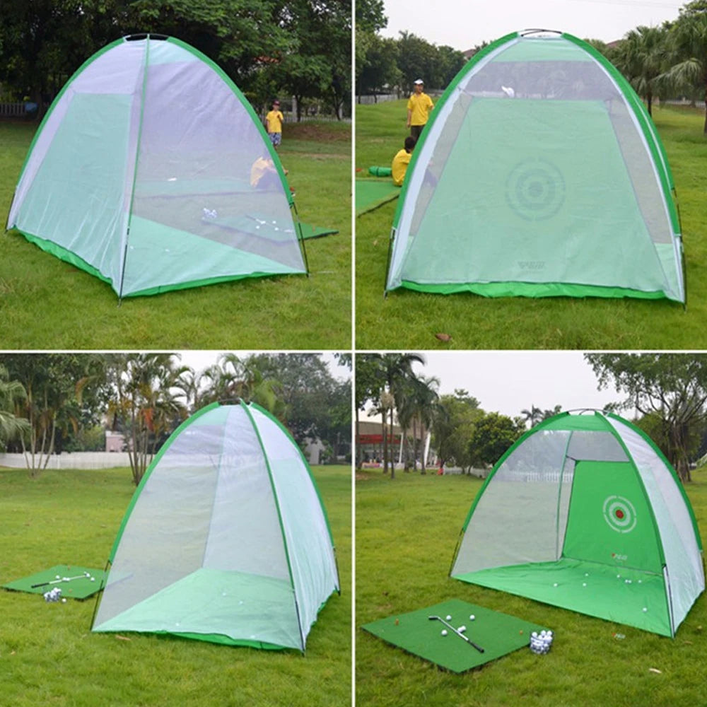 2M Black Golf Nets for Backyard Golf Practice Net Golf Hitting Net Training Aids with Target Cloth and Carrying Bag