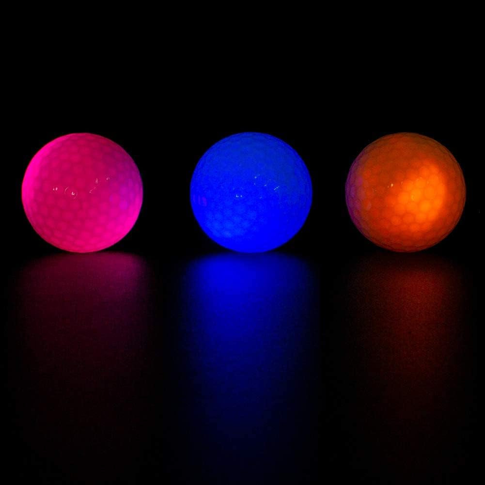 Illuminated Glow-in-the-Dark Golf Balls - LED Night Golf Gift Set for Men, Women, and Kids (6-Pack, Assorted Colors)