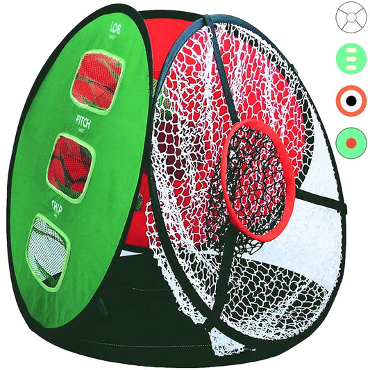 Detachable Pop-Up Golf Net for Indoor and Outdoor Practice - Pitching, Hitting, and Chipping Training Aid