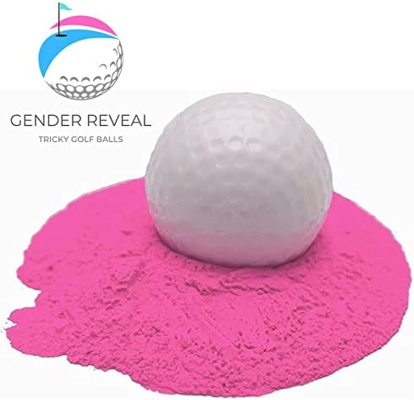 Exploding Trick Golf Balls + Gender Reveal Party Gag Gift for Golfers, Blue & Pink Exploding Golf Balls