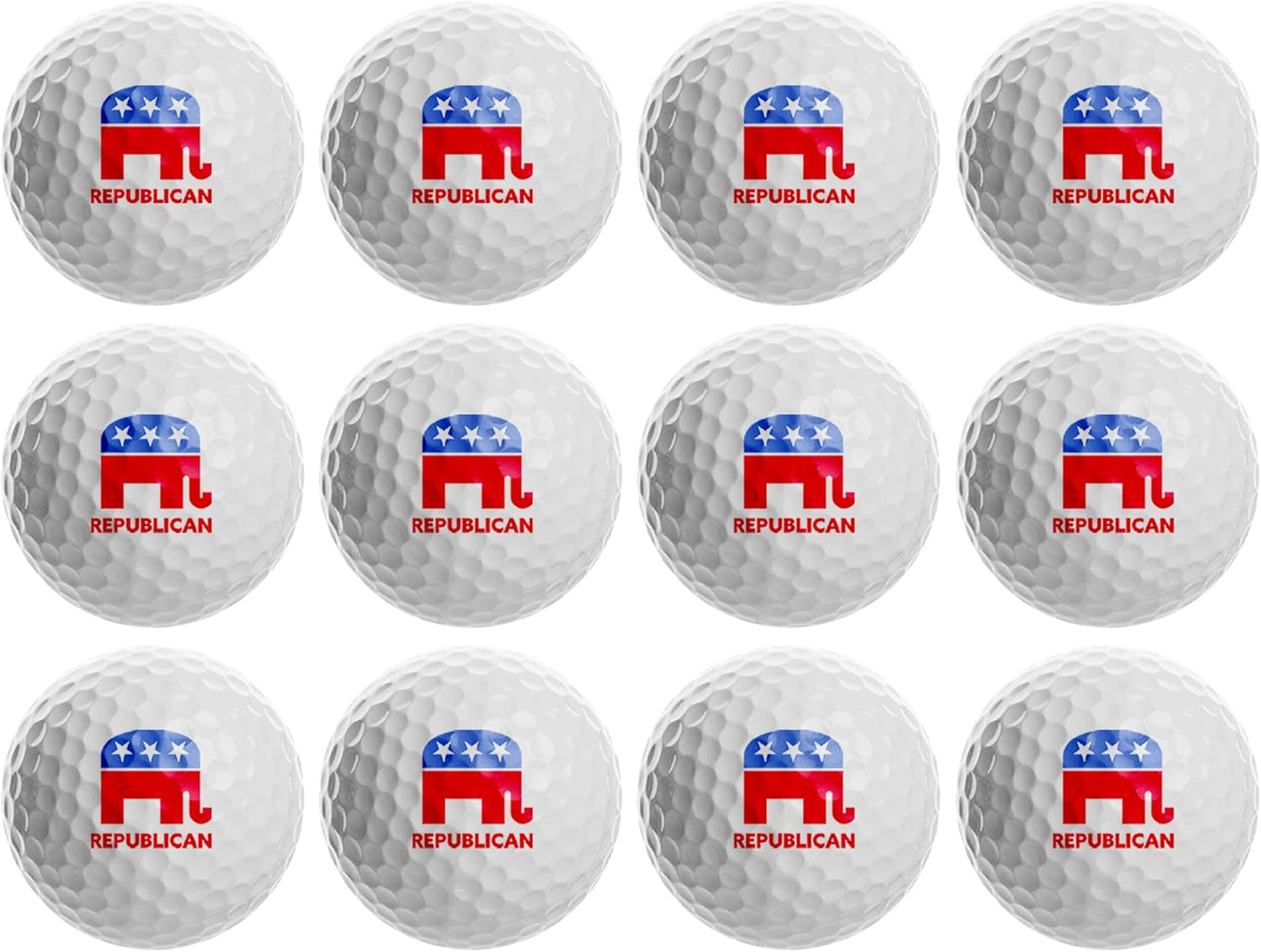 Republican-Themed Golf Balls with Red Tee Pouch