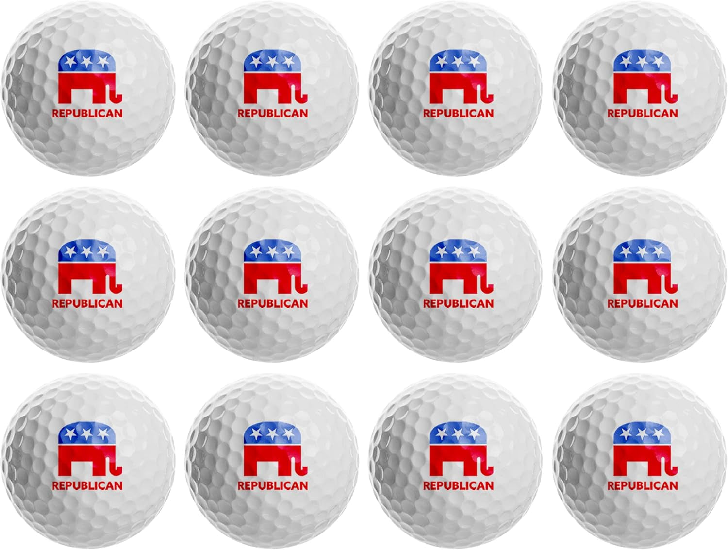 Republican-Themed Golf Balls with Red Tee Pouch