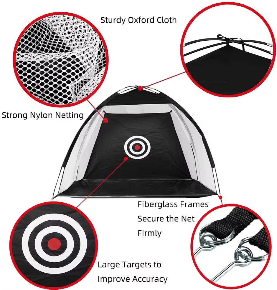 Detachable Sports Practice Golf Net - 2M & 3M Pop-Up Hitting Cage for Batting and Chipping - Garden Equipment with Drop Shipping Option