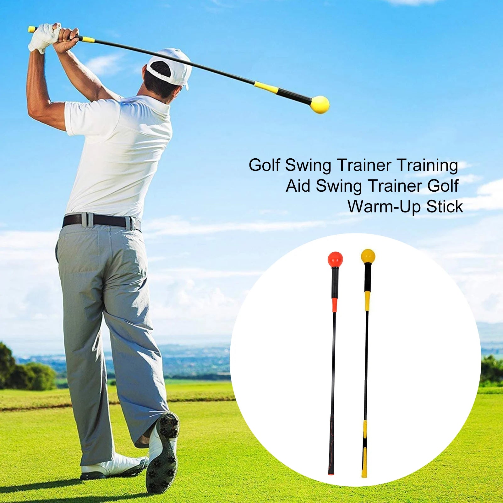 Professional Golf Swing Training Aid - Adjustable Practice Rod and Warm-Up Stick (40/48 Inches) for Enhanced Performance