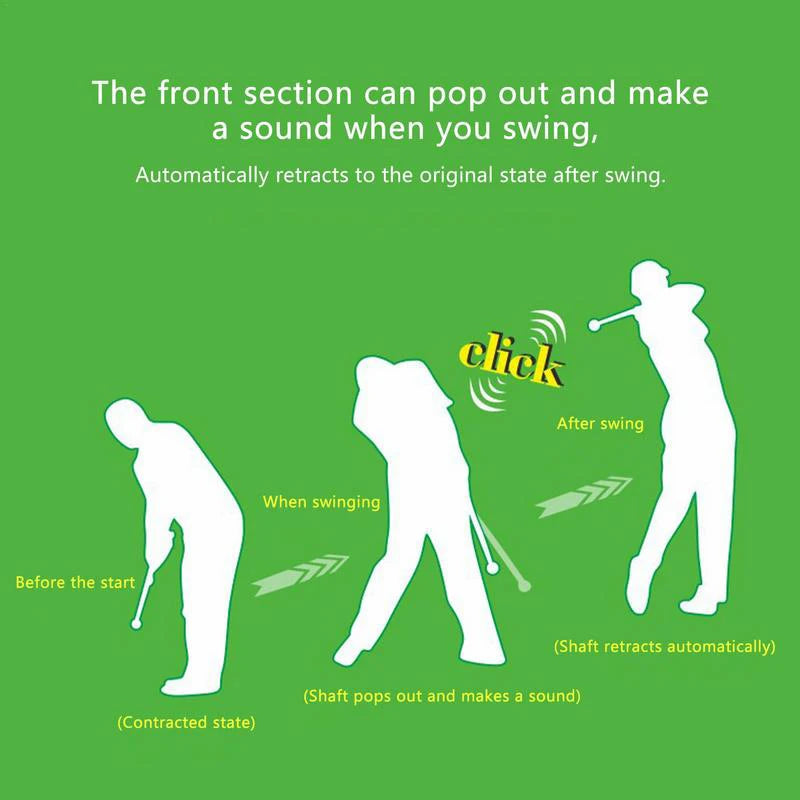 Telescopic Golf Swing Practice Stick - Professional Training Aid for Swing Mastery and Posture Correction