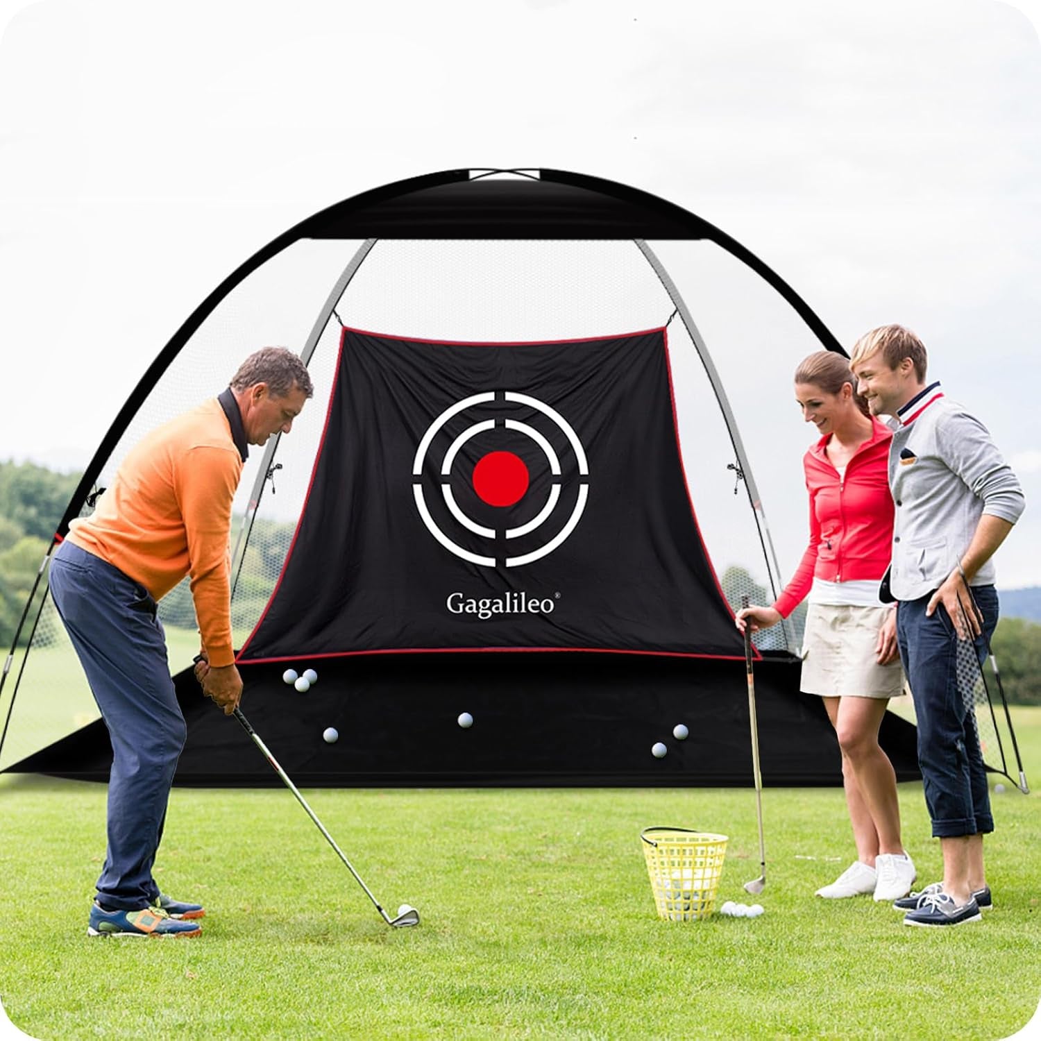 Golf Hitting Practice Nets for Backyard Driving Heavy Duty Men Real Indoor Golf Balls Hitting Pitching Driving Nets for Indoor Outdoor Garage Use Golfing Swing Training Impact Cage 12X7X6 10X7X6 FT