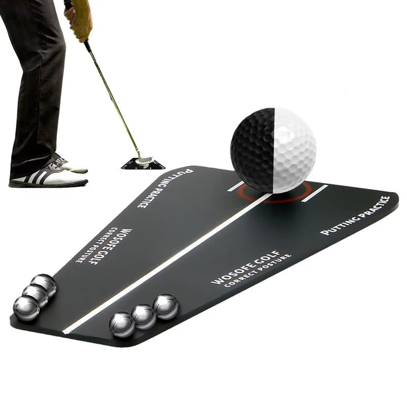 Professional Golf Putting Track Board - Putter Trajectory Balancer for Enhanced Training and Practice