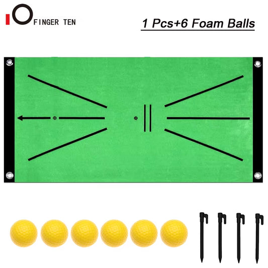 Indoor Outdoor Mini Golf Hitting Mats Practice Training Aid Rug Portable Artificial Turf Grass Mat for Swing Detection Batting