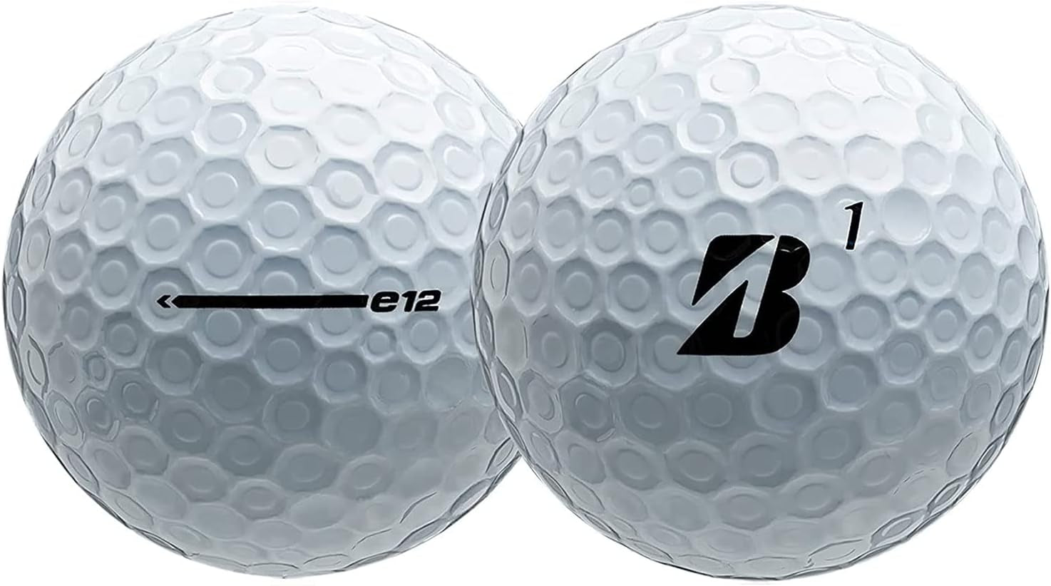 Bridgestone 2023 E12 Contact Golf Balls | Multi-Packs | FLEXATIV Cover Technology & Contact Force Dimple | 46% More Surface Contact (Two Dozen, White)