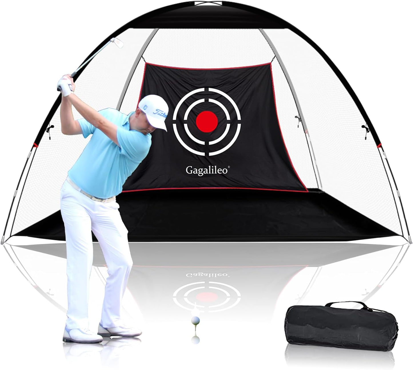 Golf Hitting Practice Nets for Backyard Driving Heavy Duty Men Real Indoor Golf Balls Hitting Pitching Driving Nets for Indoor Outdoor Garage Use Golfing Swing Training Impact Cage 12X7X6 10X7X6 FT