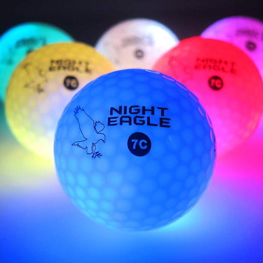 Light up LED Golf Balls - 6 Ball Pack (8 Mode Multi-Color)