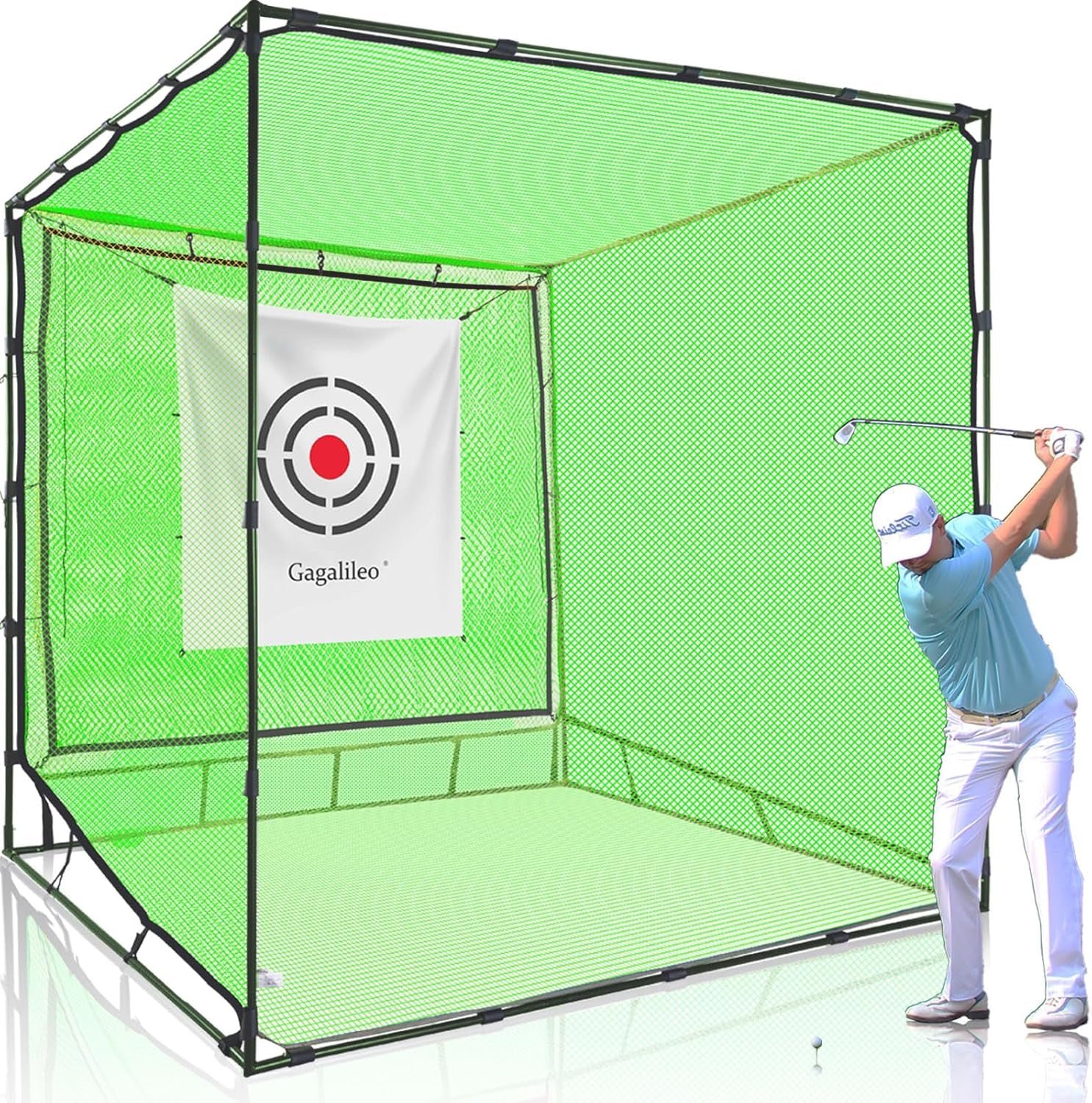 Golf Practice Hitting Nets for Backyard Driving Indoor Use Heavy Duty Practice Golf Driving Nets for Backyard Premium Portable Golf Impact Nets Cages with Frame