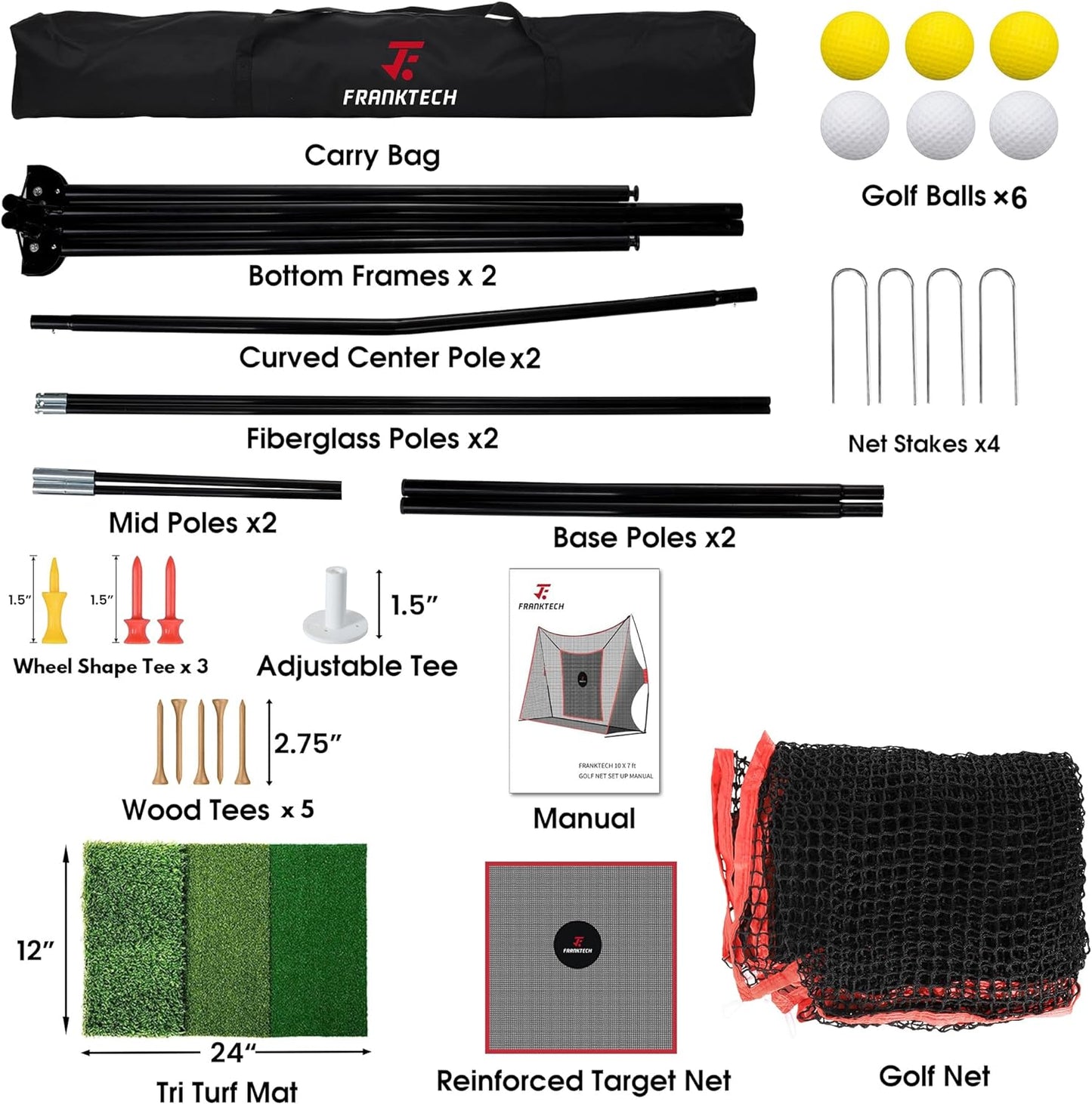 Professional title: "Heavy Duty Golf Practice Net with Chipping Target and Carry Bag - Ideal for Indoor and Outdoor Use"