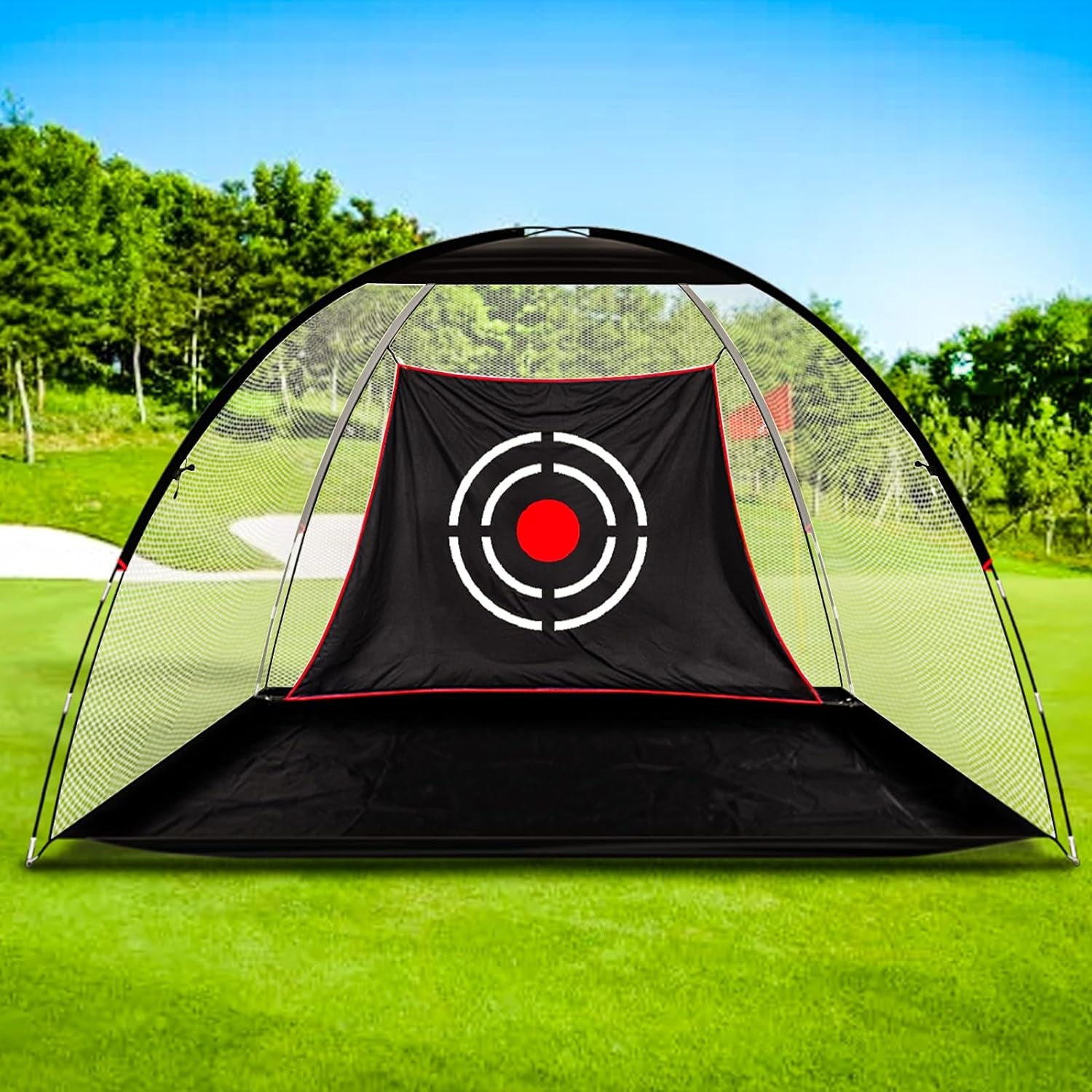 Golf Hitting Practice Nets for Backyard Driving Heavy Duty Men Real Indoor Golf Balls Hitting Pitching Driving Nets for Indoor Outdoor Garage Use Golfing Swing Training Impact Cage 12X7X6 10X7X6 FT