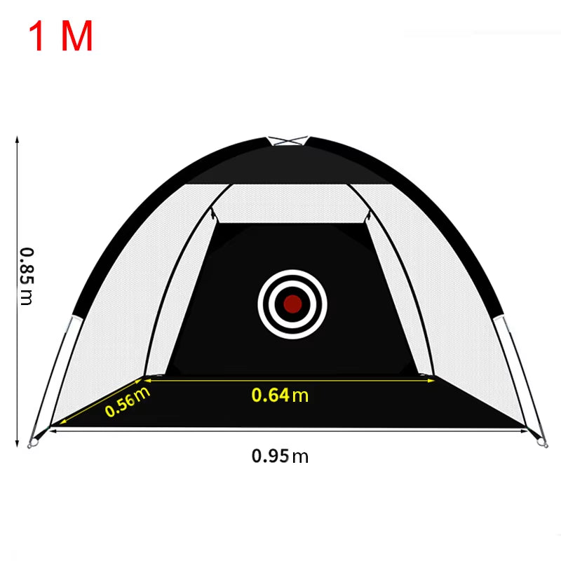 Professional Golf Practice Net Tent - 1M & 2M Golf Hitting Cage for Indoor and Outdoor Training - XA147+A