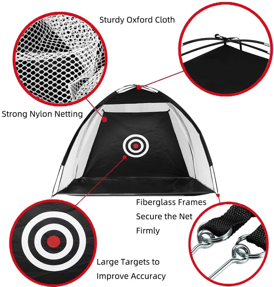 2M Portable Golf Training Aid - Pop-Up Detachable Chipping Tent Cage for Pitching and Hitting - Outdoor Putter Accessories with Drop Shipping Available