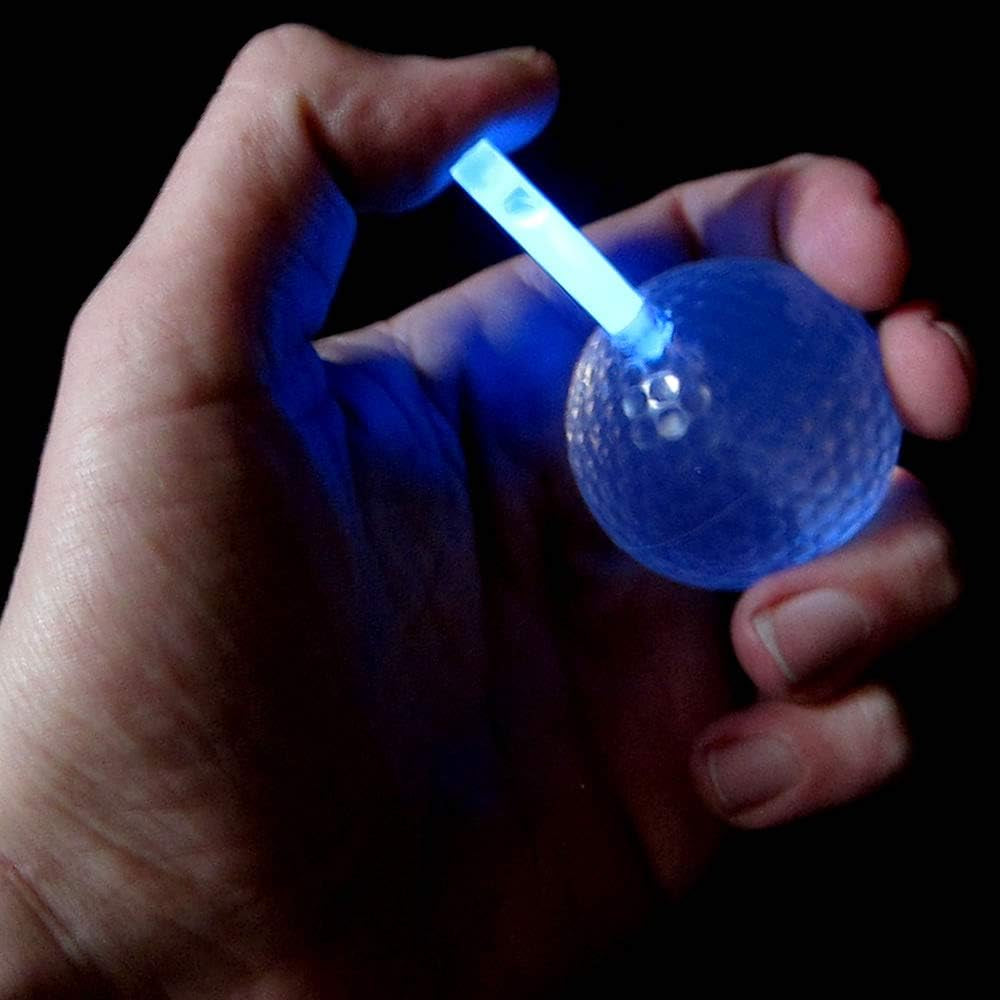 "Illuminate Your Game: Set of 20 Glow Golf Balls with Glow Stick Inserts - Perfect for Nighttime Fun!"