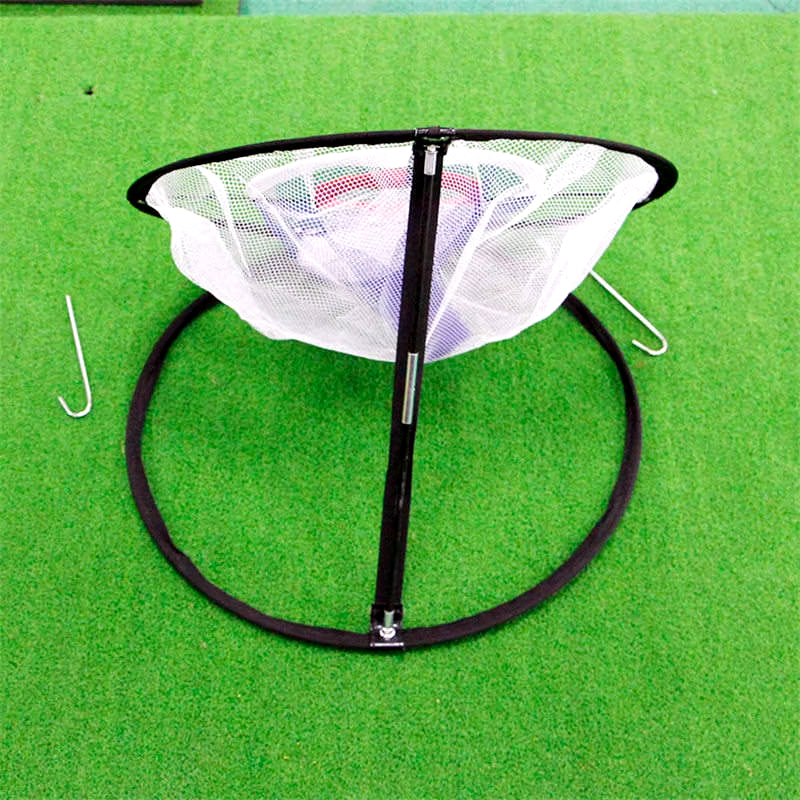 Professional Golf Chipping Net and Swing Trainer - Indoor/Outdoor Practice Cage with 18 Soft Balls