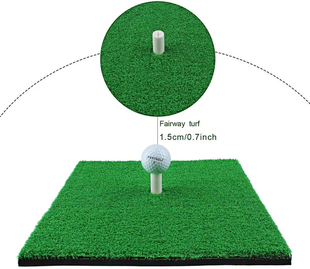 Professional Golf Hitting Mats for Indoor and Outdoor Use - SBR Mats for Driving Range Practice and Backyard Applications (Long/Short Grass)