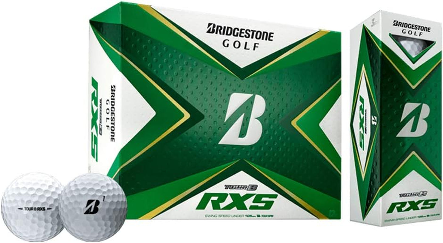 Bridgestone Tour B RXS (Two Dozen) Golf Balls | Multi-Packs | REACTIV Cover Technology | Softer Feel & Maximum Greenside Spin