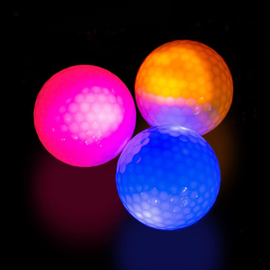 Illuminated Glow-in-the-Dark Golf Balls - LED Night Golf Gift Set for Men, Women, and Kids (6-Pack, Assorted Colors)