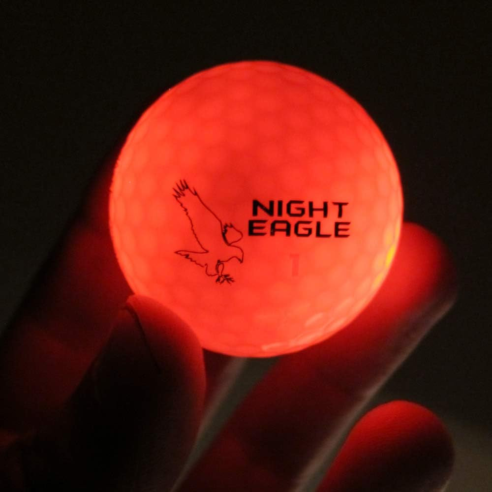 Light up LED Golf Balls - 6 Ball Pack (Red)