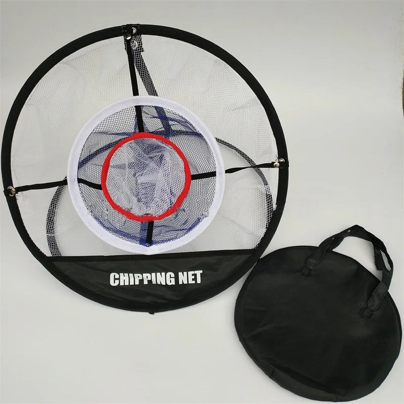 Golf Chipping Net Swing Trainer Indoor Outdoor Chipping Pitching Cages Mats Golf Practice Net Portable 18 pcs golf soft balls