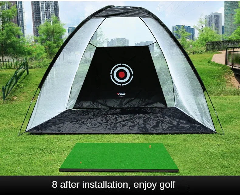 PGM 2/3m Indoor Golf Training Net Foldable Targeting Tent Cage Practice Driving Football Durable Polyester Oxford Fabric LXW013