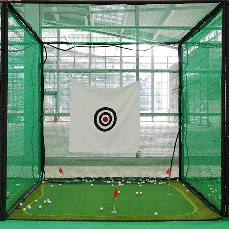 Golf Net Hitting Cage Practice Driving Net Indoor Outdoor High Impact Double Back Stop with Target Training Ball Return Net 1.5m