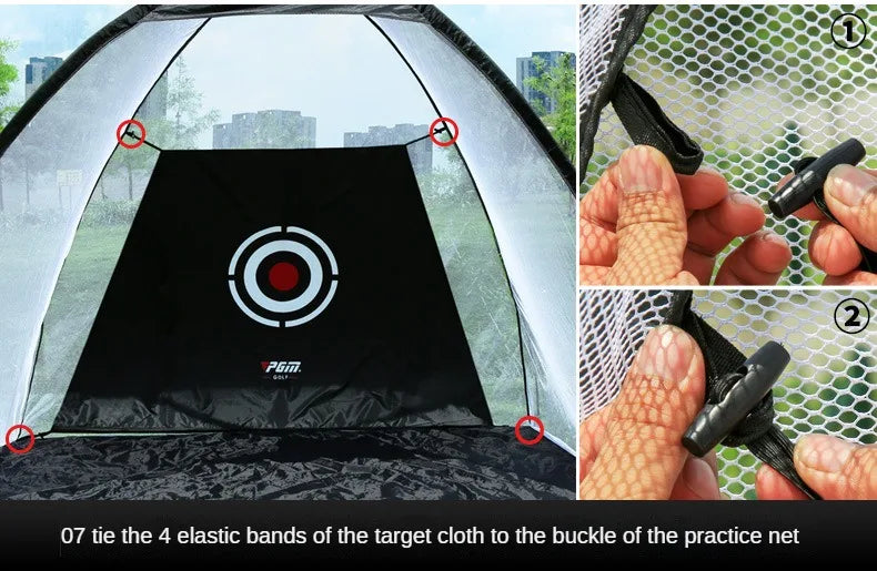 PGM 2/3m Indoor Golf Training Net Foldable Targeting Tent Cage Practice Driving Football Durable Polyester Oxford Fabric LXW013