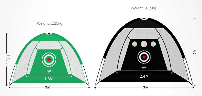 PGM 2/3m Indoor Golf Training Net Foldable Targeting Tent Cage Practice Driving Football Durable Polyester Oxford Fabric LXW013