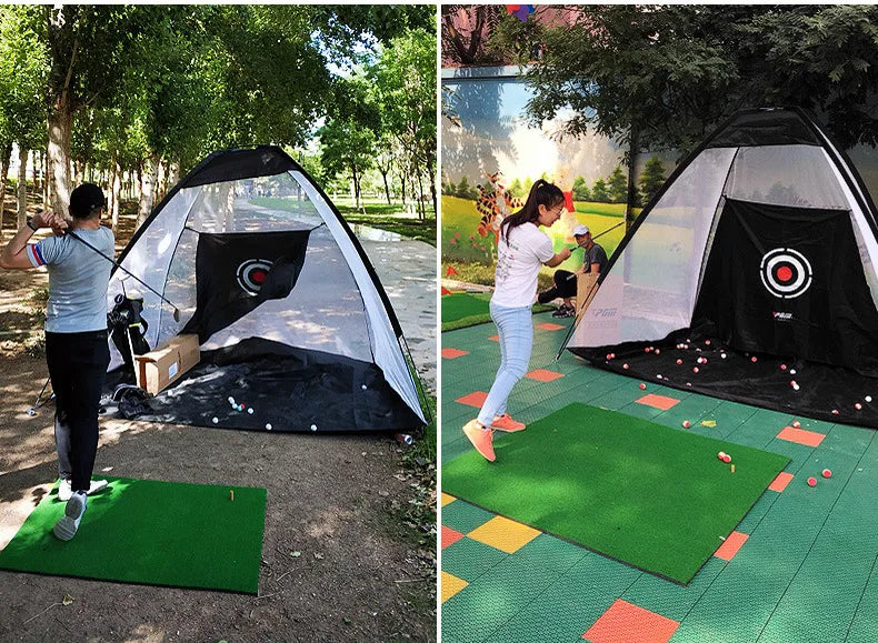 PGM 2/3m Indoor Golf Training Net Foldable Targeting Tent Cage Practice Driving Football Durable Polyester Oxford Fabric LXW013