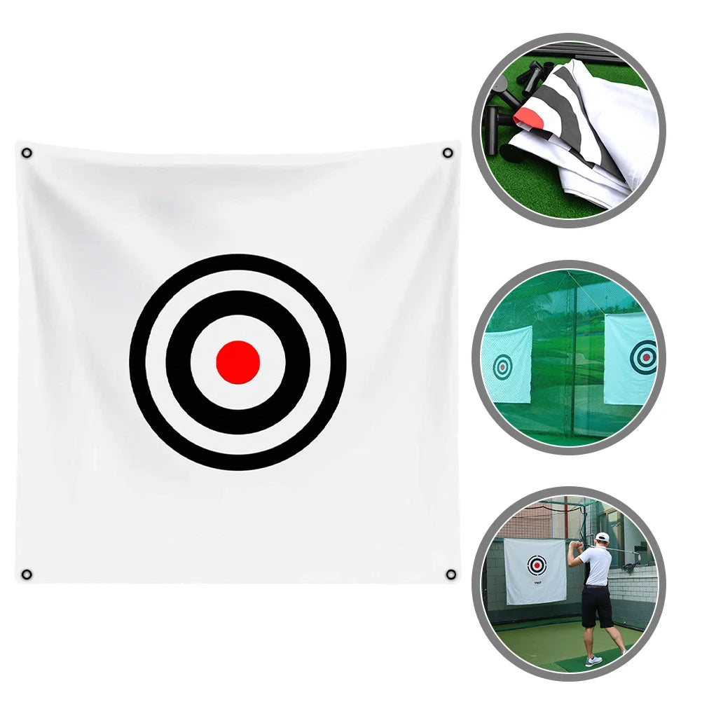 Golf Balls Target Swing Practicing Net Golfing with Mat Professional Targeting Cloth Training Group White Hitting Fabric