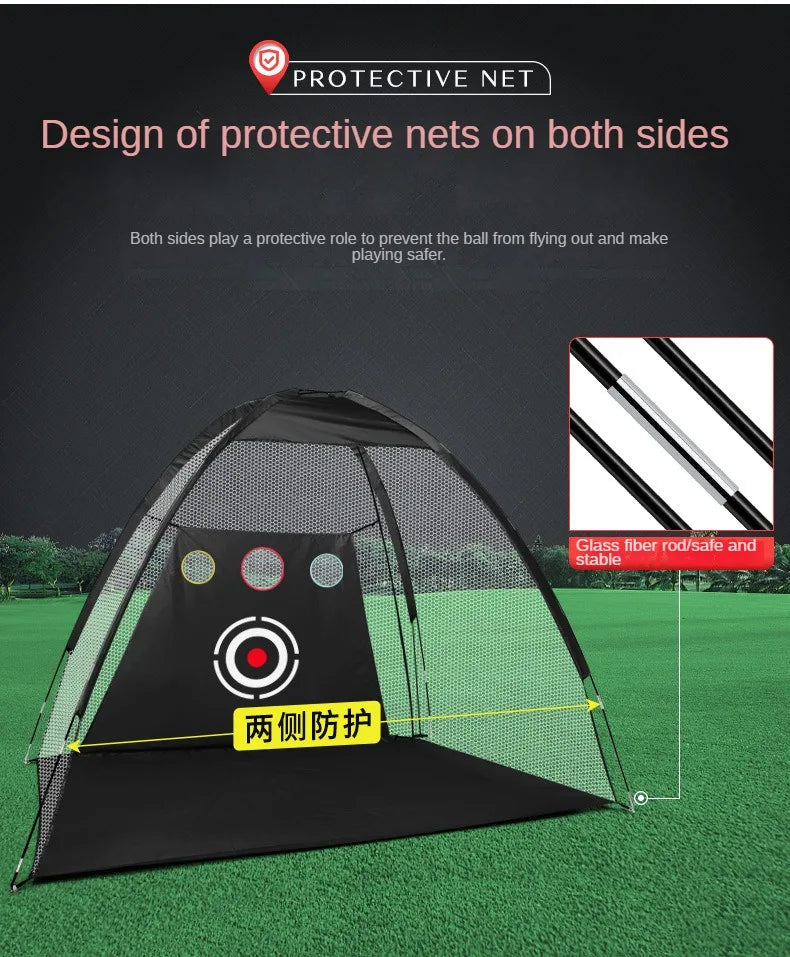 PGM 2/3m Indoor Golf Training Net Foldable Targeting Tent Cage Practice Driving Football Durable Polyester Oxford Fabric LXW013