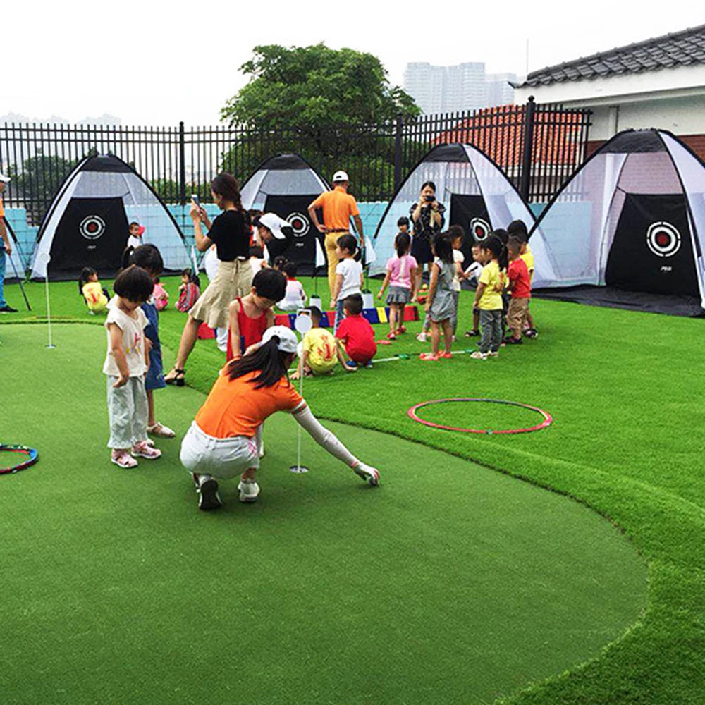 PGM Golf Hitting Practice Net , Portable Cutting Batting Strike Tent, Indoor Swing Training , Pitching Impact Cage, Target Cloth