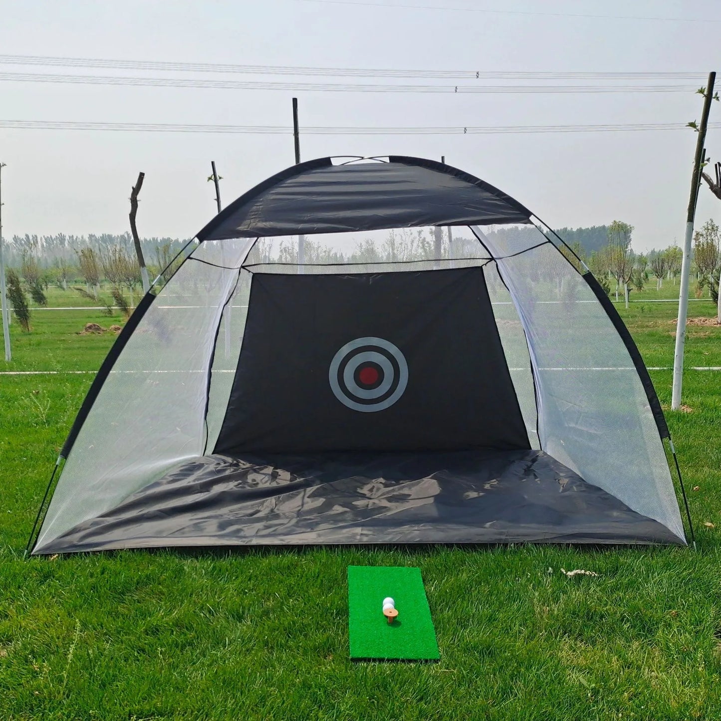 3M Golf Practice Training Batting Net Cage Indoor Outdoor Batting Target Tent Driving Swing Tent Portable Golf Training Tent Set