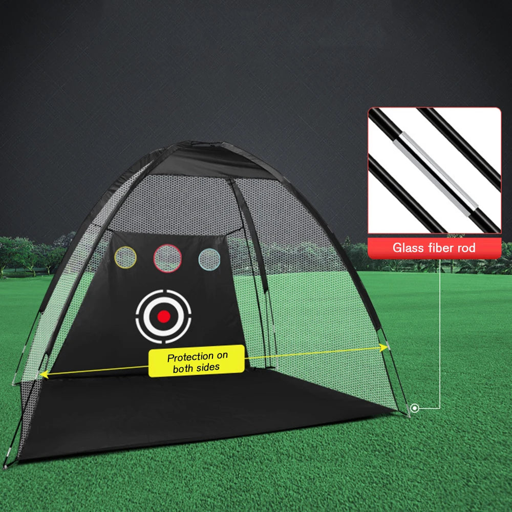 PGM Golf Hitting Practice Net , Portable Cutting Batting Strike Tent, Indoor Swing Training , Pitching Impact Cage, Target Cloth