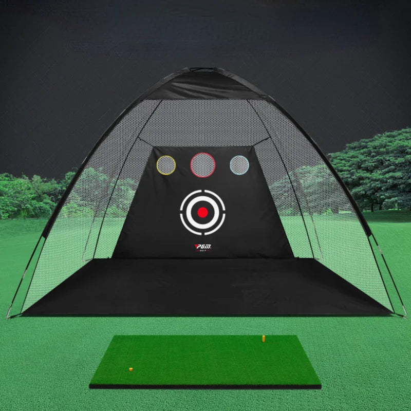 PGM 2/3m Indoor Golf Training Net Foldable Targeting Tent Cage Practice Driving Football Durable Polyester Oxford Fabric LXW013