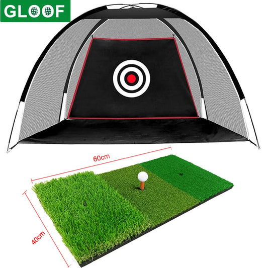 2M Golf Practice Net Tent Strike Cage Outdoor Indoor Grassland Mesh Mat Garden Golf Training Equipment Golf Supplies